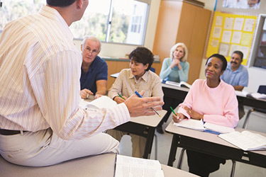 people in classroom